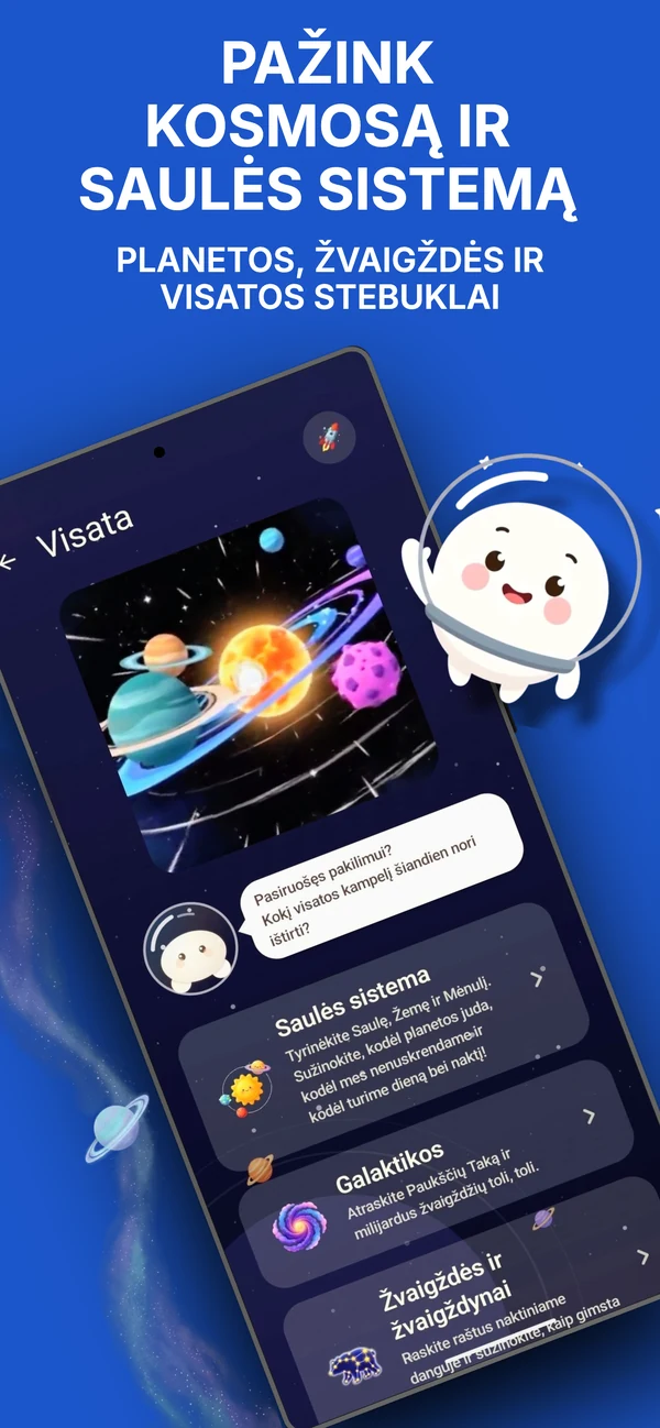 Pažink kosmosą ir Saulės sistemą 3D formatu